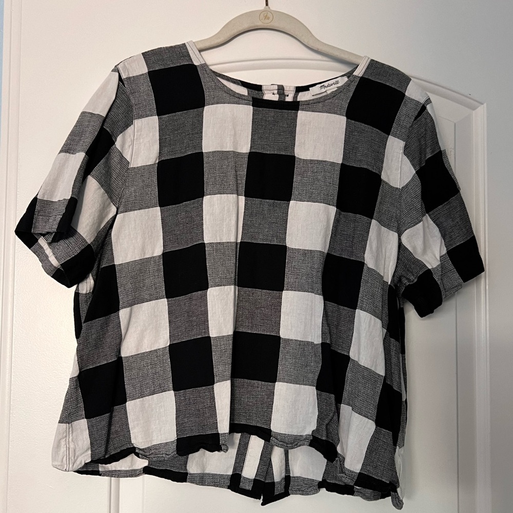 Cropped Madewell button back top